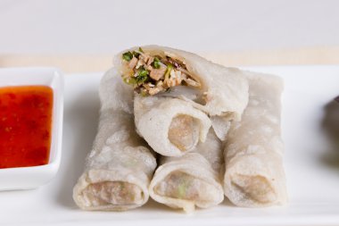 tabağa Stack bahar rulo