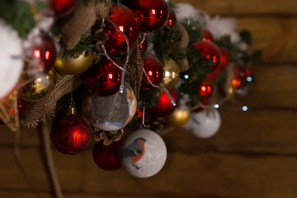 Hanging Attractive Christmas Balls Decor — Stock Photo, Image