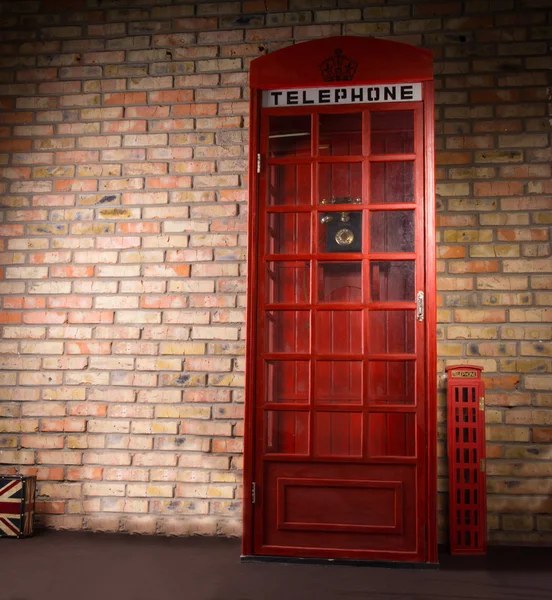 Replica iconic British telephone booth — Stock Photo, Image