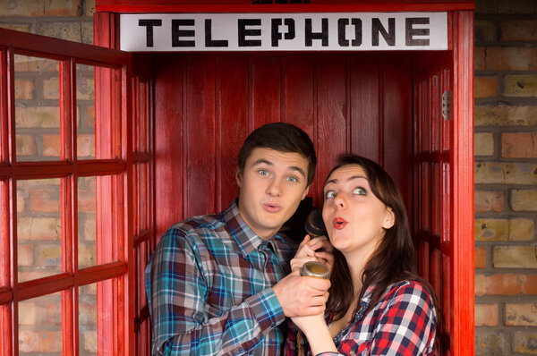 Young couple enjoying a gossip