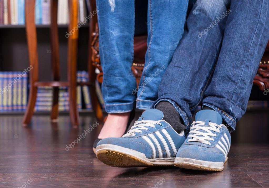 Legs and Feet of a Couple in Jeans and Shoes Stock Photo by ©Vaicheslav ...