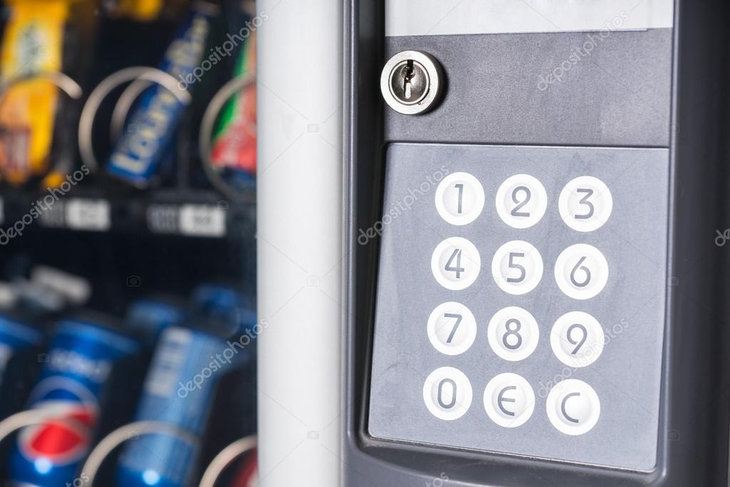 Close Up of Key Pad on European Vending Machine