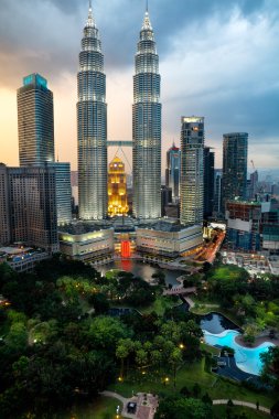 Kuala lumper Skyline Üstten Görünüm