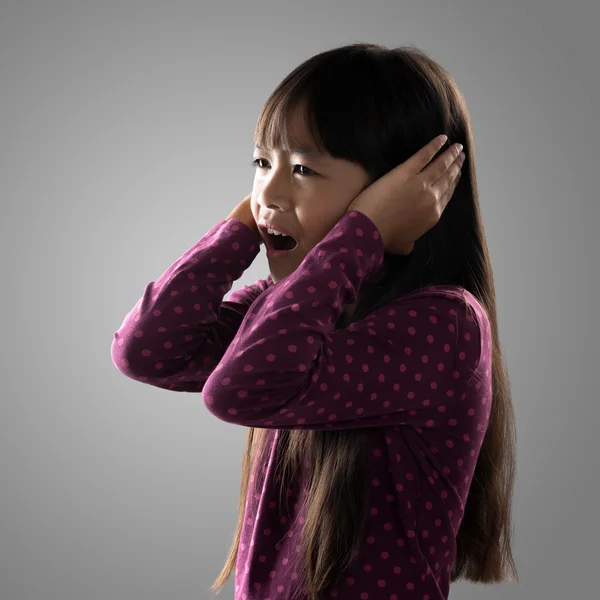 Sadness little girl cry and screaming — Stock Photo, Image