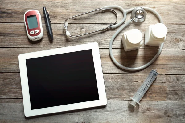 Doctor desk background — Stock Photo, Image