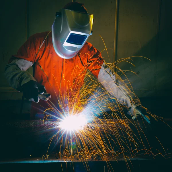 Großaufnahme Industriearbeiter — Stockfoto