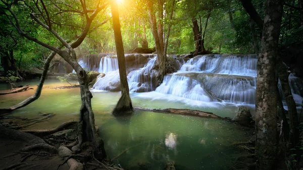 Diepe woud waterval — Stockfoto