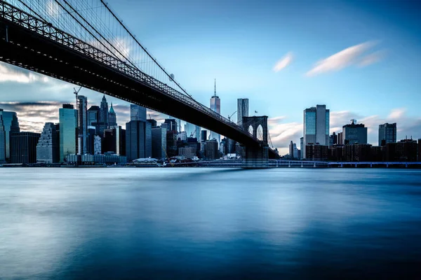 Brooklyn Bridge Nueva York Skyline Estados Unidos — Foto de Stock