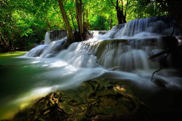 Cascate Forestali Profonde Provincia Kanjanaburi Thailandia — Foto Stock