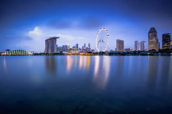 Singapore City Skyline Night — Stock Photo, Image