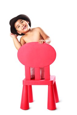 Mutlu küçük Asya çocuk