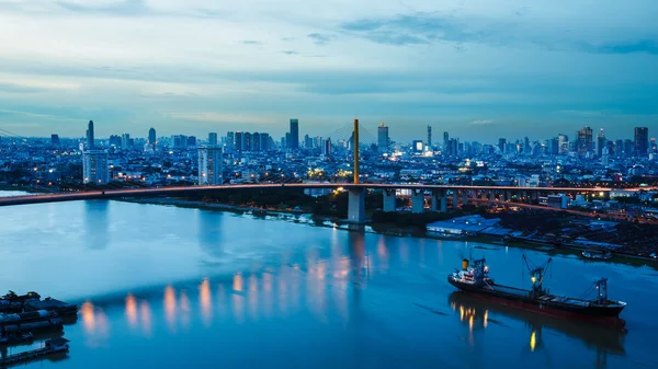 Fluss in Bangkok Stadt — Stockfoto
