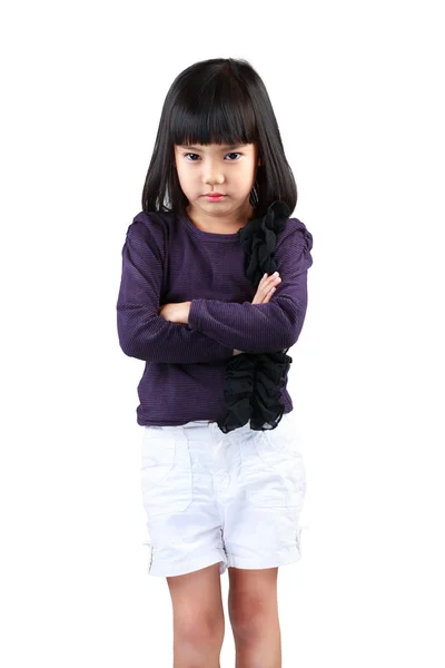 Angry little girl — Stock Photo, Image