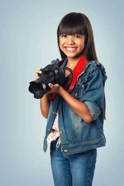 Mały fotograf — Zdjęcie stockowe
