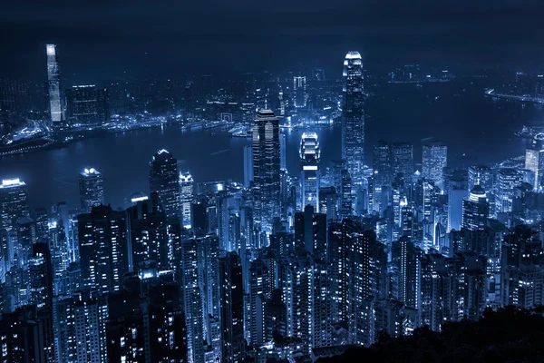 Hongkong bei Nacht — Stockfoto