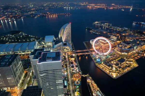 Panoráma města Yokohama bay — Stock fotografie