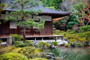 Japon bahçe Ginkakuji Tapınak