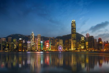 Hong Kong Şehri ufuk çizgisi