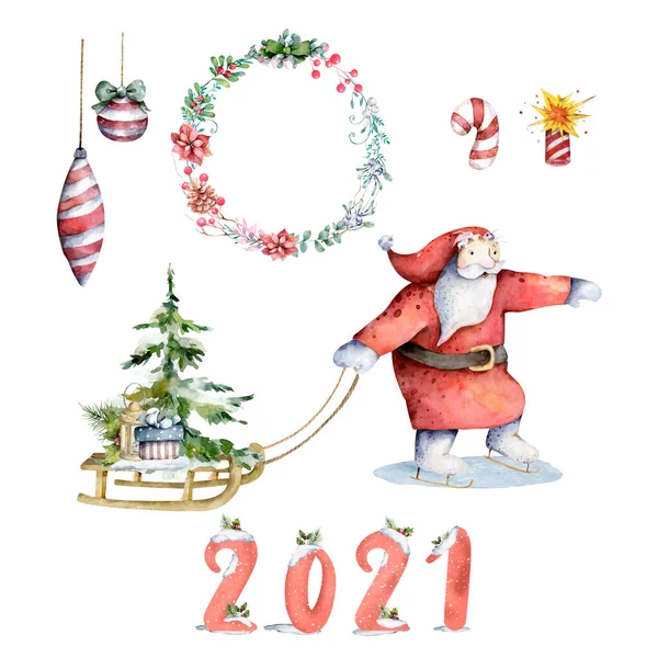 Season Greetings Christmas Card Cute Little Gnomes Illustration — Stock Photo, Image