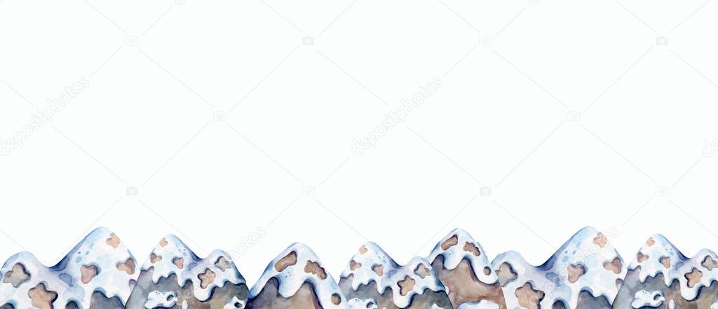 Mountain landscape, modern flat design.  background Cartoon mountain
