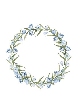  Vahşi çiçekli suluboya çerçeve, elle çizilmiş şablon