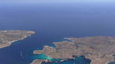 Blue Lagoon, Comino Island, Malta, havadan görünümü
