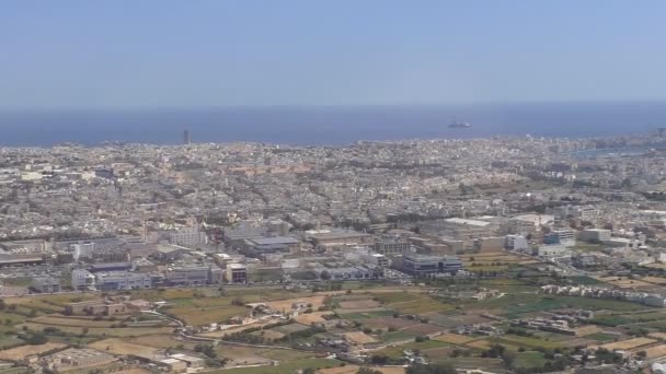 Malta, valletta stadt luftbild — Stockvideo