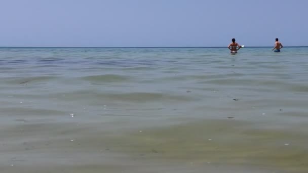 Gente en el mar — Vídeo de stock