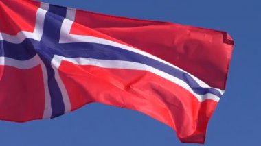 Norveç bayrağı yakın çekim