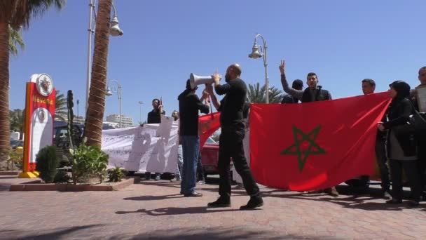 Entlassene Marokkaner streiken — Stockvideo