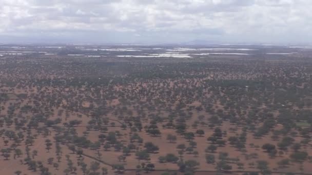 Vista aérea del paisaje agrícola marroquí — Vídeo de stock