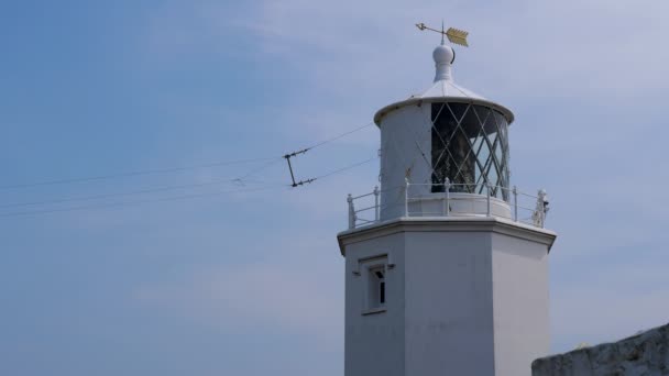 Faro Lizard Nel Punto Più Meridionale Della Terraferma Britannica Nella — Video Stock