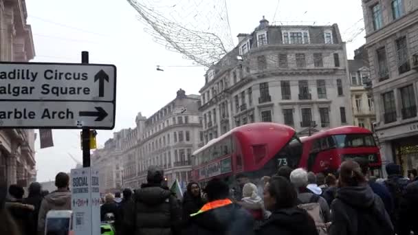 Londen Verenigd Koninkrijk November 2020 Onwettige Demonstratie Tegen Covid Restricties — Stockvideo