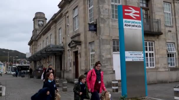 Aberystwyth Wales Spojené Království Circa List 2020 Panning Shot Welsh — Stock video