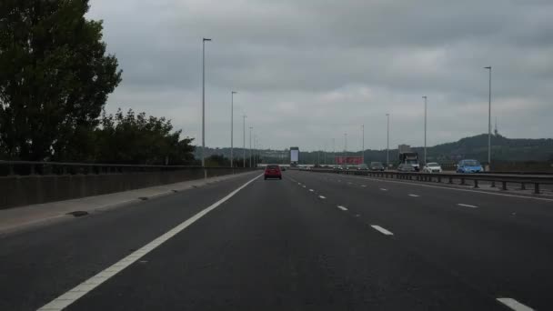 Motorway Sud Inghilterra Regno Unito Circa Settembre 2020 Vista Parabrezza — Video Stock