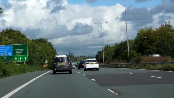 Greater Manchester Regno Unito Circa Settembre 2020 Percorrendo Autostrada A5103 — Video Stock