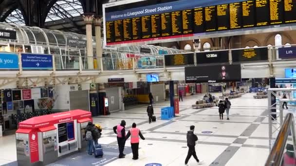 Londres Inglaterra Reino Unido Circa Noviembre 2020 Fotografía Panorámica Dentro — Vídeo de stock