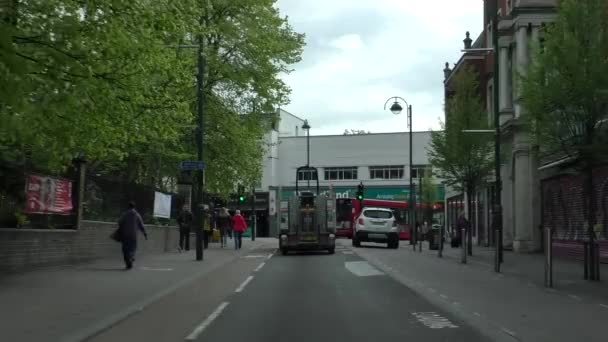 Londýn England Spojené Království Circa April 2017 Projížďka Kolem Obchodů — Stock video