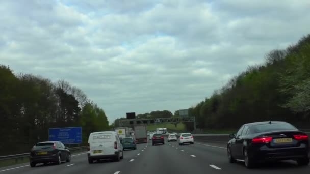 London England Vereinigtes Königreich Circa April 2017 Autofahrt Auf Der — Stockvideo