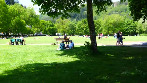 Betws Coed Wales United Kingdom Circa June 2021 People Tourists — Stock Video