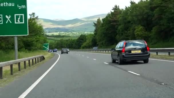 A55 Motorway Wales Verenigd Koninkrijk Circa Juni 2021 Car Front — Stockvideo