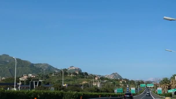 E45 Highway Sicily Italie Circa Avril 2019 Point Vue Voiture — Video