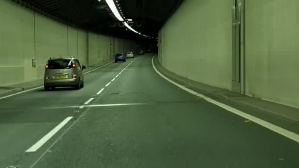 A55 Highway Wales Verenigd Koninkrijk Circa Juni 2021 Autofrontzicht Tunnel — Stockvideo