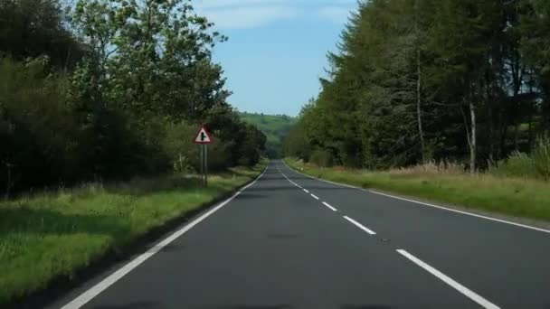 Car Point View Pov Driving Hill Stretch Road A40 Beautiful — Wideo stockowe
