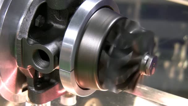 Electric motor spins fast and stops — Stock Video