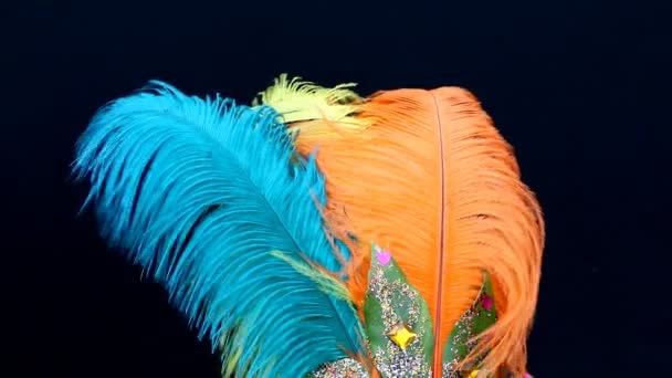 Карнавальные перья — стоковое видео