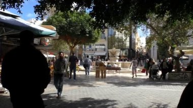 Yunanistan. Kandiye şehir merkezinde yaya bölgesi