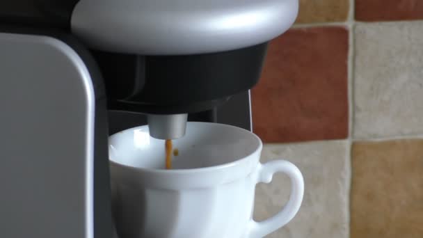 Brewing coffee in the kitchen — Stock Video