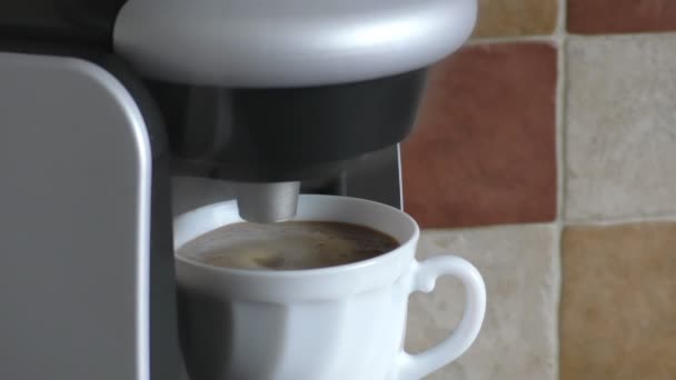 Cup of coffee is ready — Stock Video