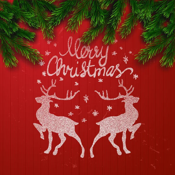 Tarjeta de felicitación. Feliz Navidad. — Vector de stock